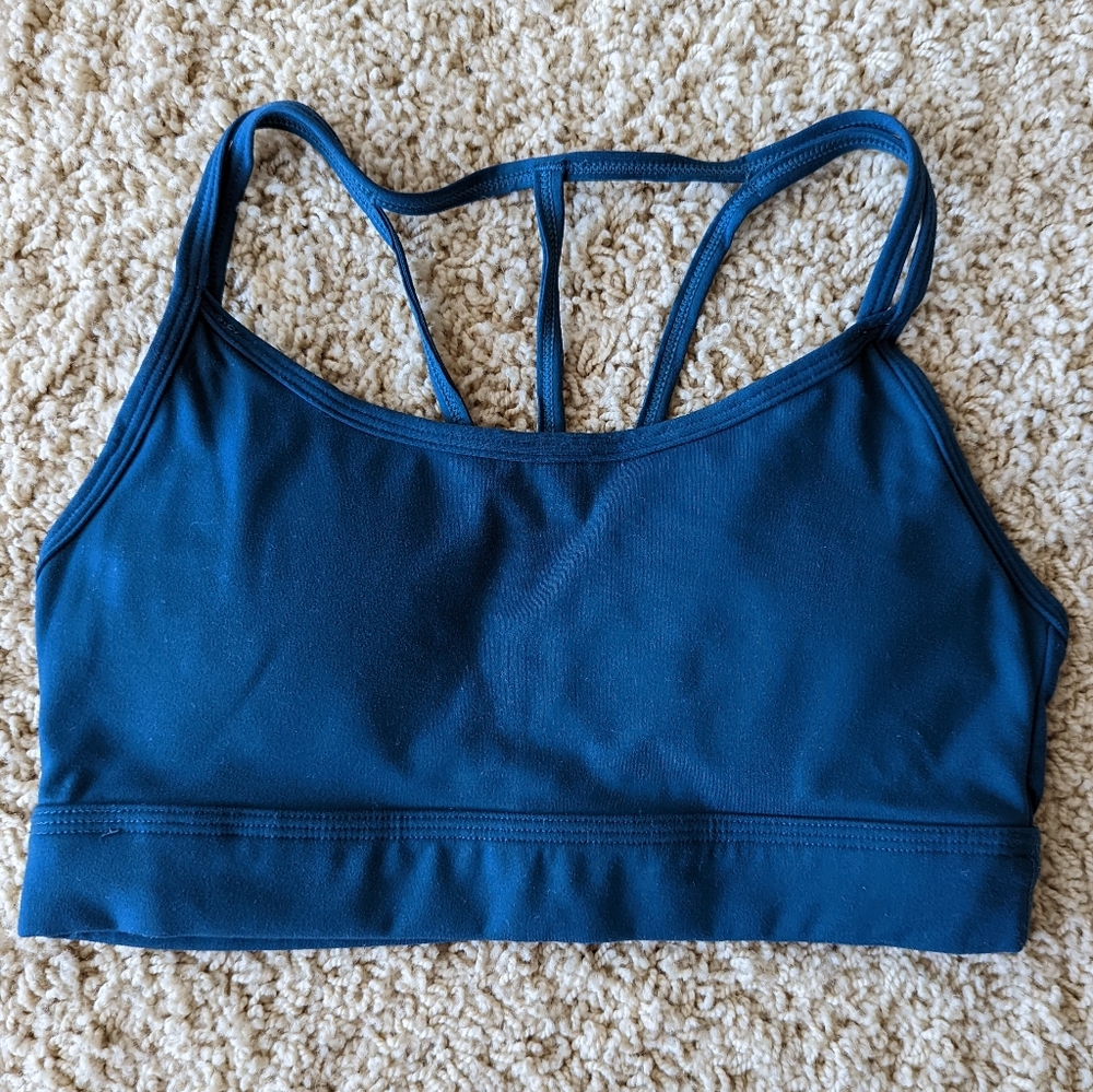 Alphalete Teal Alphalux Tri-Bra